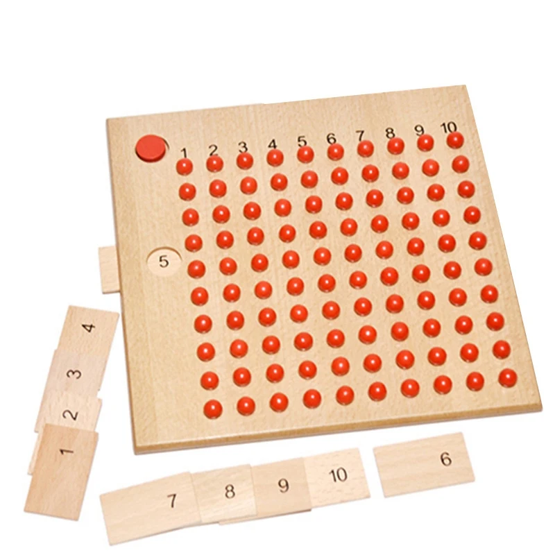 

Montessori Educational Wooden Toy Multiplication And Division Bead Board For Early Childhood Preschool Training -Family Version(