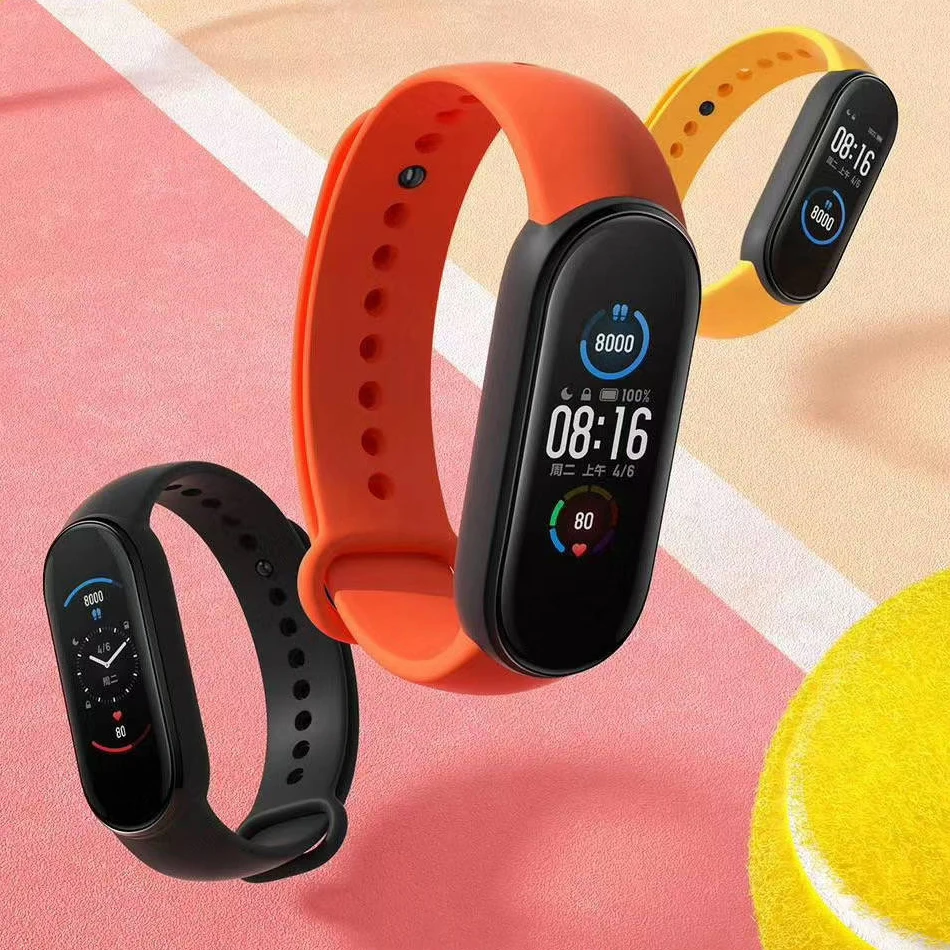 Смарт браслет Xiaomi Mi Band 5 цветной экран 1 дюйма AMOLED пульсометр фитнес трекер Miband5