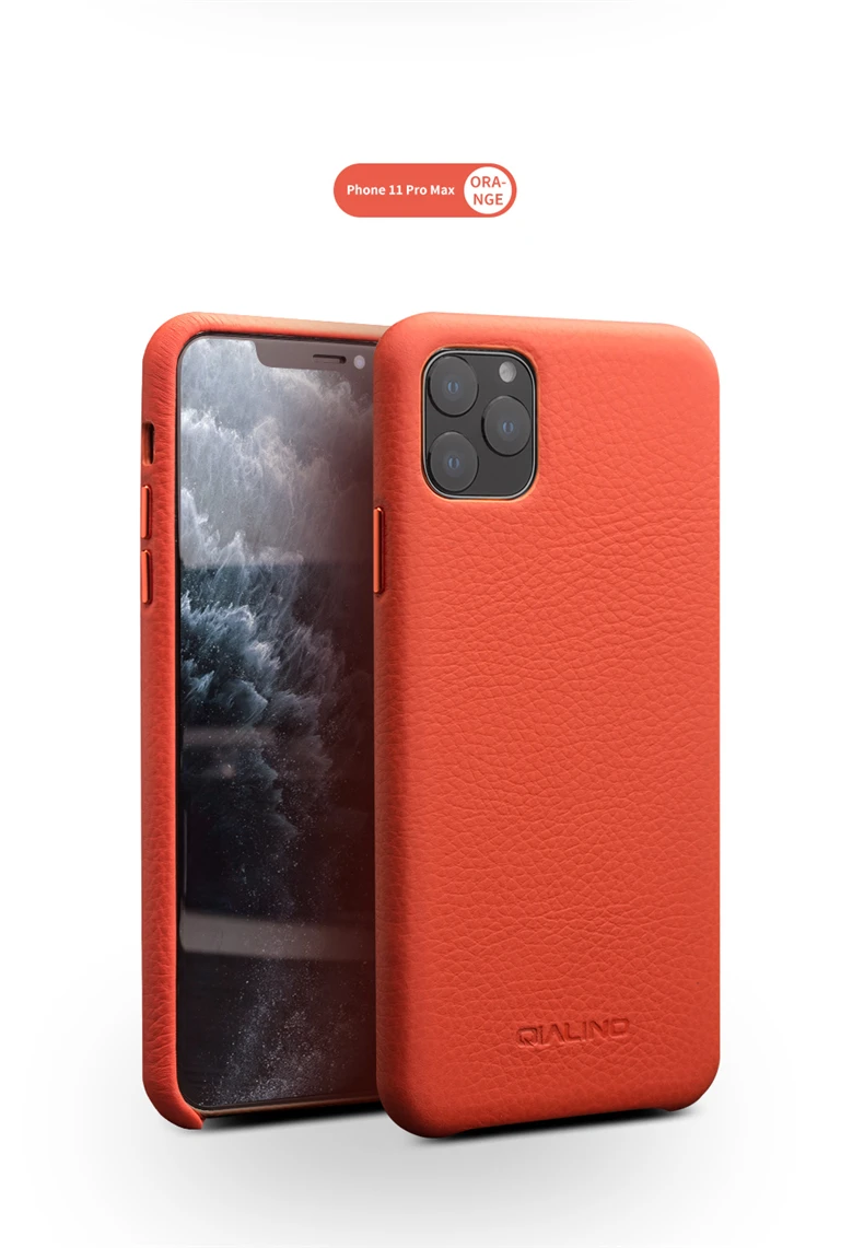 QIALINO Роскошный чехол для телефона из натуральной кожи для Apple iPhone11 Pro Max 6,5 дюймов стильный ультра легкий Чехол для iPhone 11/11Pro