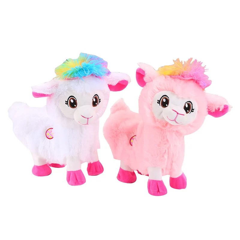 30 см музыкальная вокальная короткая плюшевая игрушка Boppi Pets Alive America Story Twisted Ass Alpaca