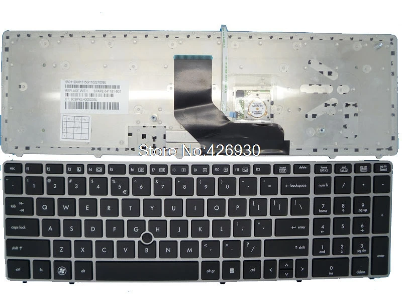 

Laptop Keyboard For HP For PROBOOK 6560B 6565B United States US Black 550121000-289-G SG-39210-XUA 641181-001 641180-001