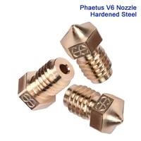 phaetus brass v6 nozzle 0 2 0 4 0 6 0 8mm 3d printer parts for v6 hotend i3 mk3 extruder heater block 1 75mm filament pla abs