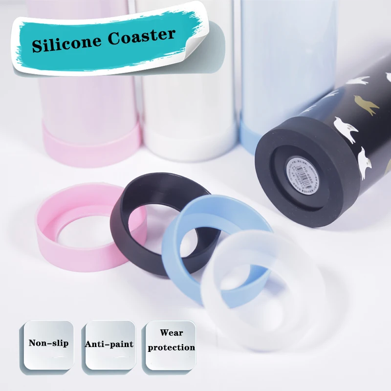 Силиконовые подставки для кружек с термосом Нескользящие прочные стола коврик