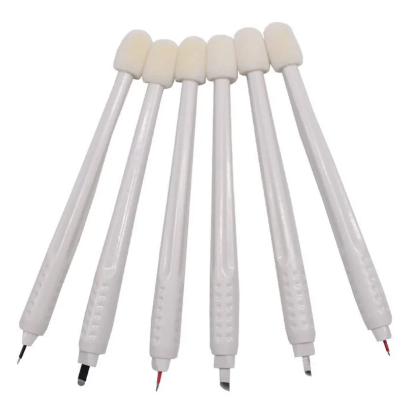 

Caneta De Tatuagem Com Copo De Anel Semi-permanente Tattoo Eyebrow Needle pen Manual Needle Blade 3D Embroidery manual pen