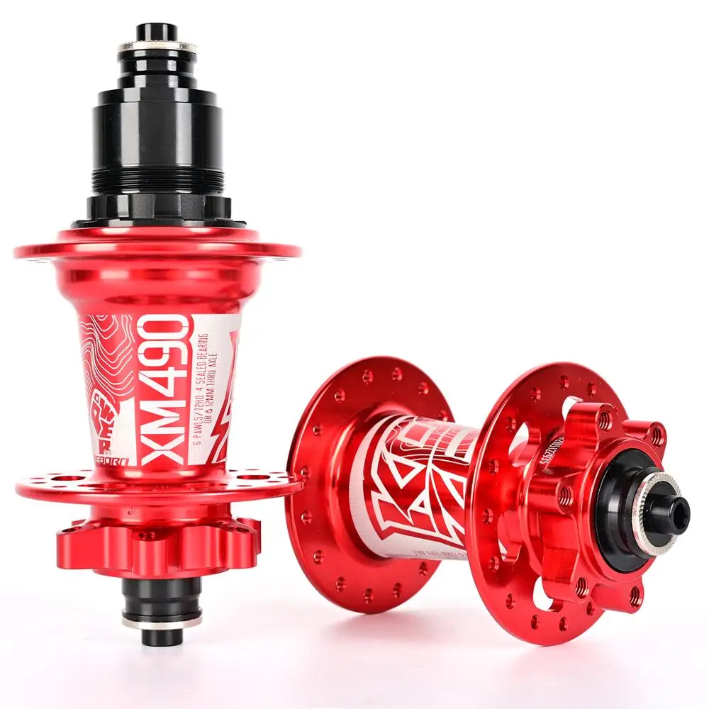 

XM490 Hubs 4 Bearing MTB Mountain Bike Hub Rear 10*135mm QR100*15 12*142mm Thru 28/32/36 Holes Disc Brake Bicycle Hub