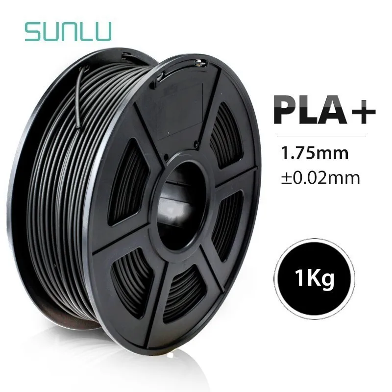 PLAPro-BK SUNLU 1,75 мм PLA+ 3D Экструдер нить 1 кг кожа с катушкой Пластик PLA плюс нить для FDM принтера 3D ручки допуск+/-0,02 мм - Цвет: PLAPro-BK