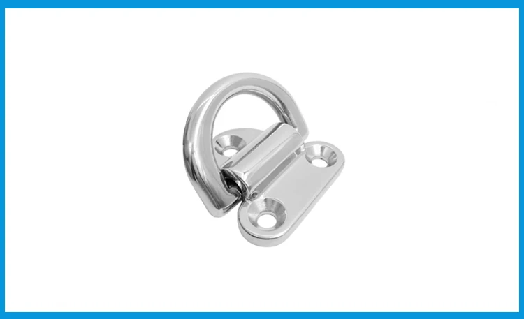 

2PCS 9mm Mirror Polish Marine Grade 316 Stainless Steel Boat Lashing D Ring Tie Down Cleat for Yacht Motorboat