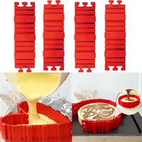 4pcsset diy puzzle magic silicone cake mold multi style bread cake pan cake molds silicone form kitchen baking pastry tool
