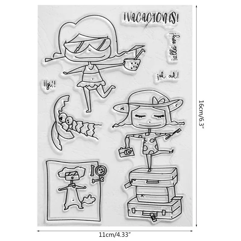 2021 Новый Туристический девушкая силиконовая прозрачная печать штамп DIY