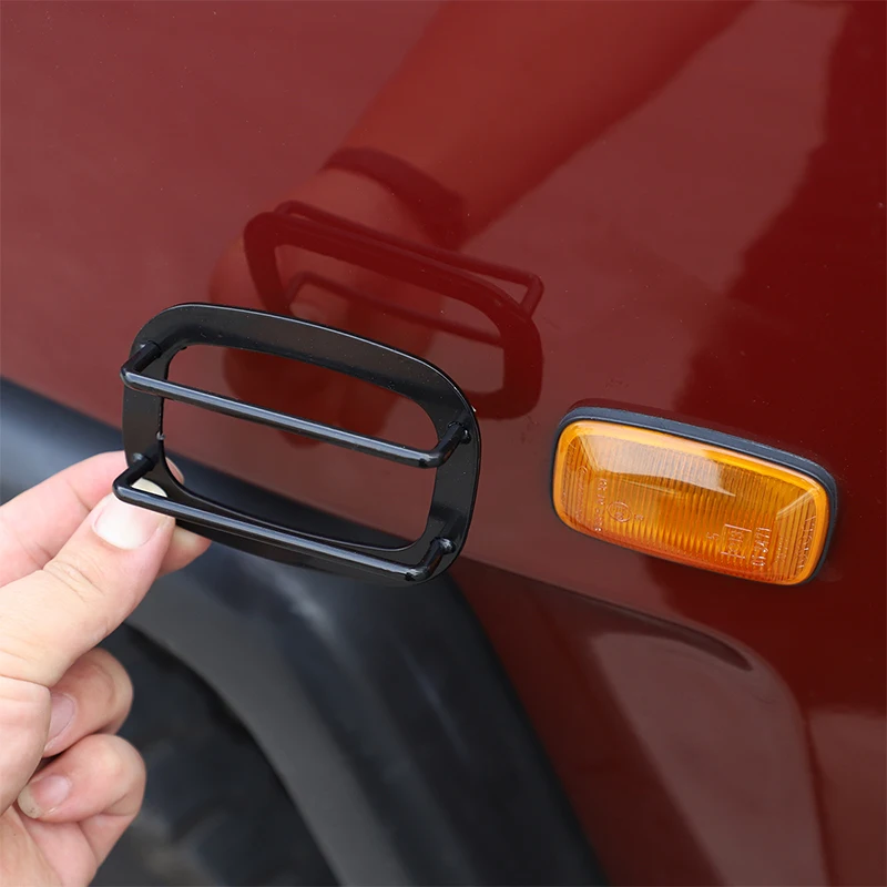 

Car Turn Signal Protection Cover Decorate Sticker Stainless Steel Black Car Styling for Toyota FJ Cruiser 07-21 Car Accessories