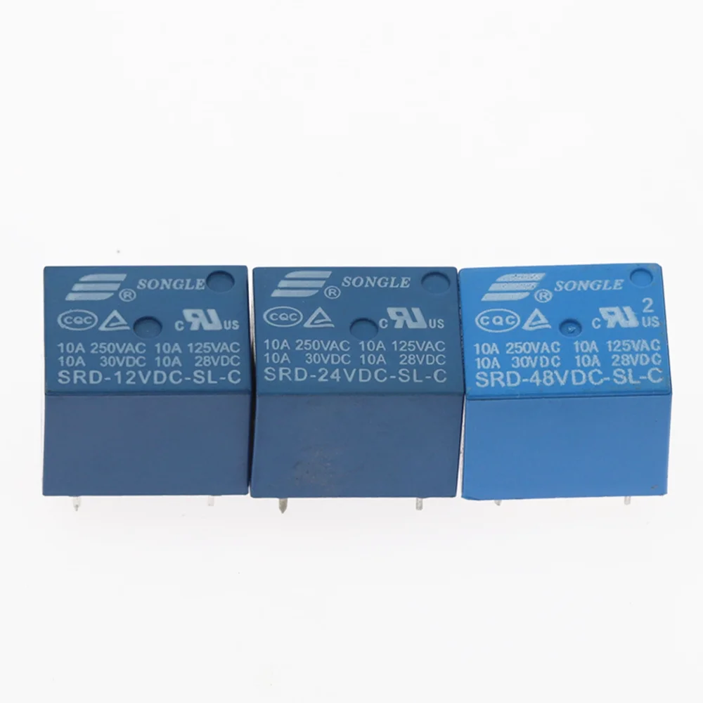 5 шт. реле SRD 12VDC SL C 24VDC 48VDC 12V 24V 48V 10A 250VAC 5PIN|Реле| |