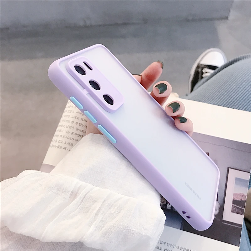 Matte Translucent Shockproof Cover For Huawei P40 Pro P30 Pro P20 Pro Mate 40 Pro Mate 30 Pro Mate 20 Pro Hybrid Hard Case