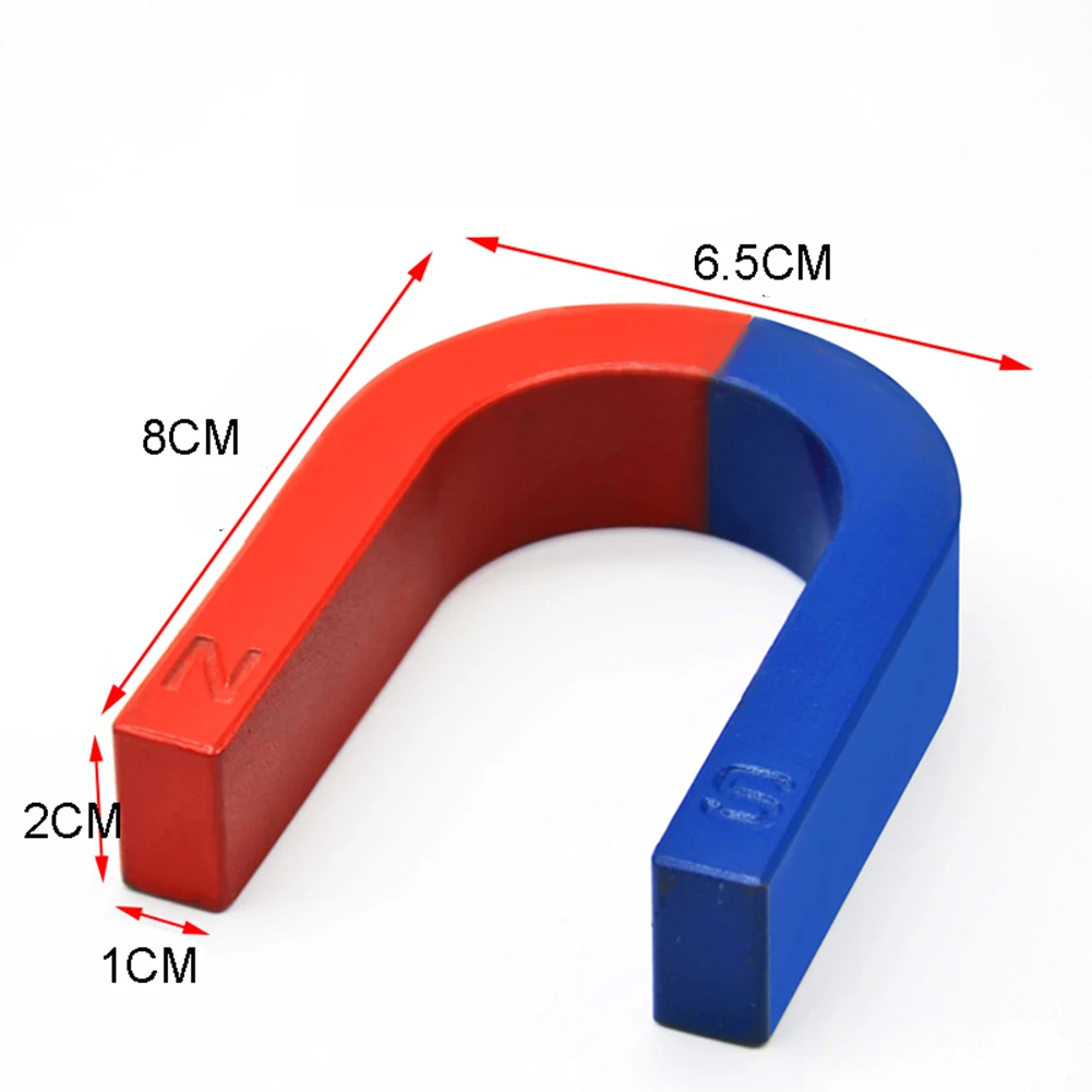 Experiment Tool Children Student PhysicsPole Teaching Red Blue Painted U Shaped Horseshoe Magnet | Игрушки и хобби