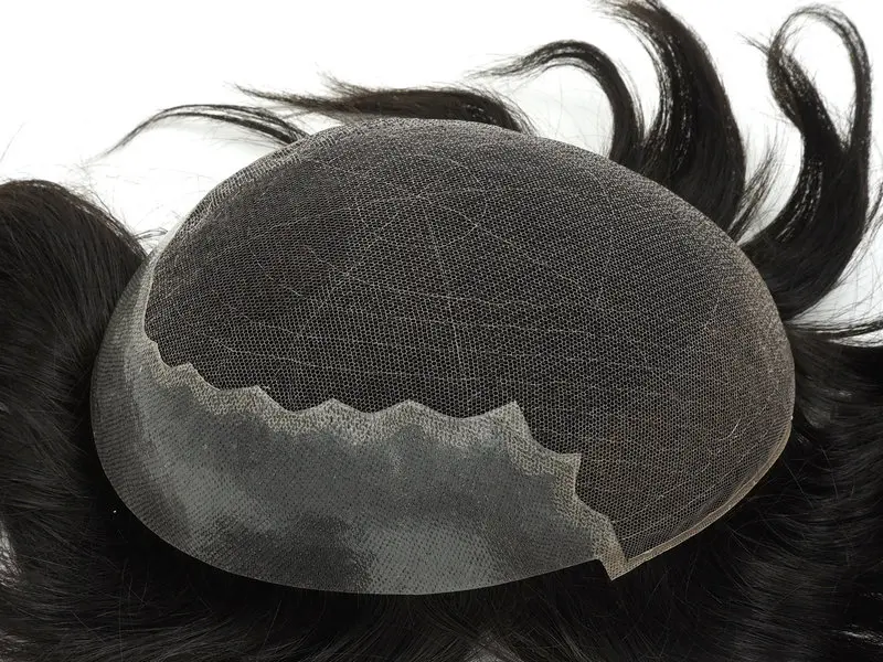 Hstonir часть волос шнурка человеческих Волосы Remy парик 6x10 швейцарские кружева