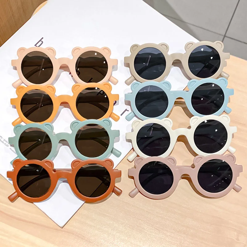 Солнцезащитные очки для мальчиков и девочек круглые солнцезащитные с