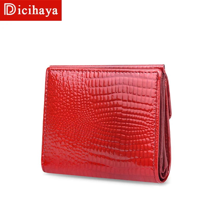 Женский кошелек DICIHAYA из натуральной кожи компактный Дамский клатч роскошный