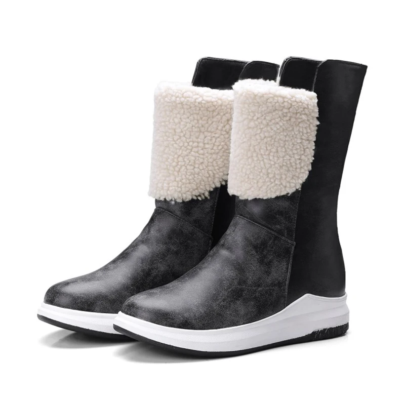 Новые зимние ботинки модные Теплые ботильоны на толстой подошве бархатные