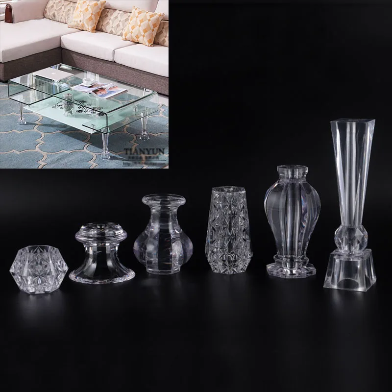 4 шт. акриловый с украшением в виде кристаллов шкаф Стекло Чай ТВ ножки для шкафа