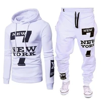 casual sets men new spring autumn tops trousers leisure sports 2 piece suits drawstring o neck tracksuit hooded oversize trendy