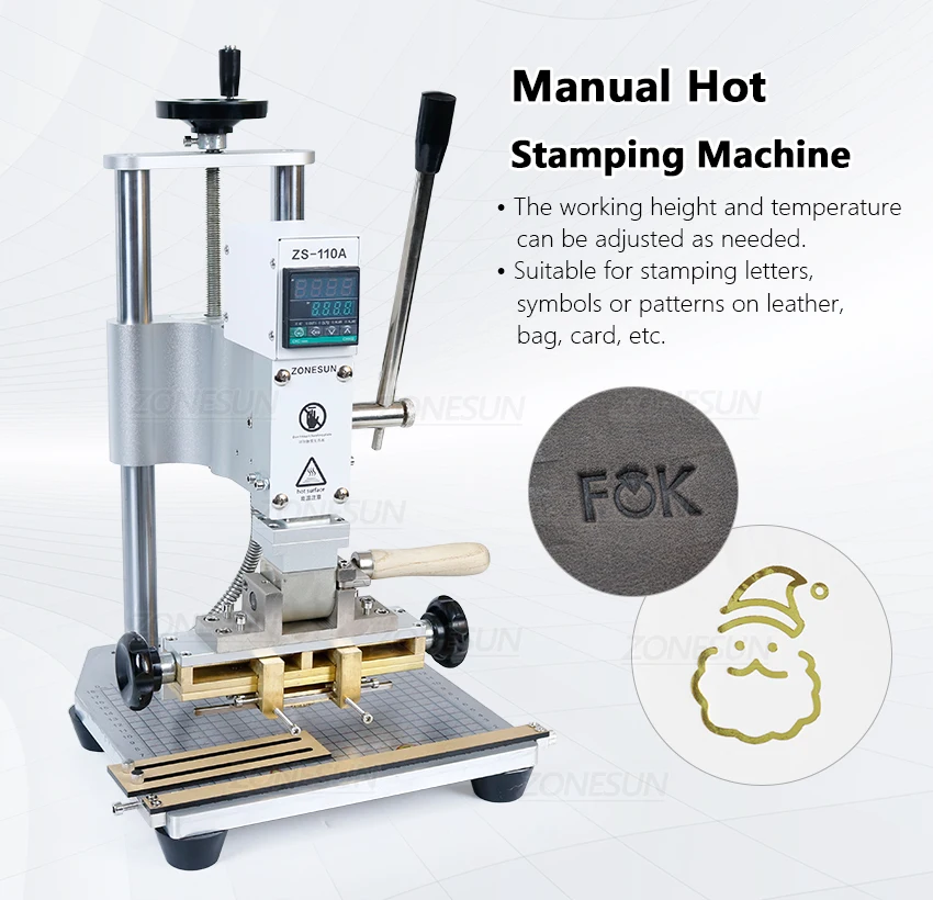 ZS-110 Digital Hot Foil Stamping Machine Leather Tool For Wood Paper C –  ZONESUN TECHNOLOGY LIMITED