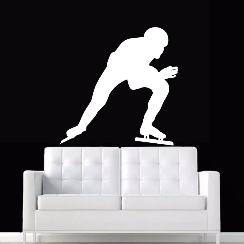 

Speed Skating Sticker Decal Skiing Ice Sports Posters Vinyl Pegatina Wall Decals Decor Mural Car Skating Decal