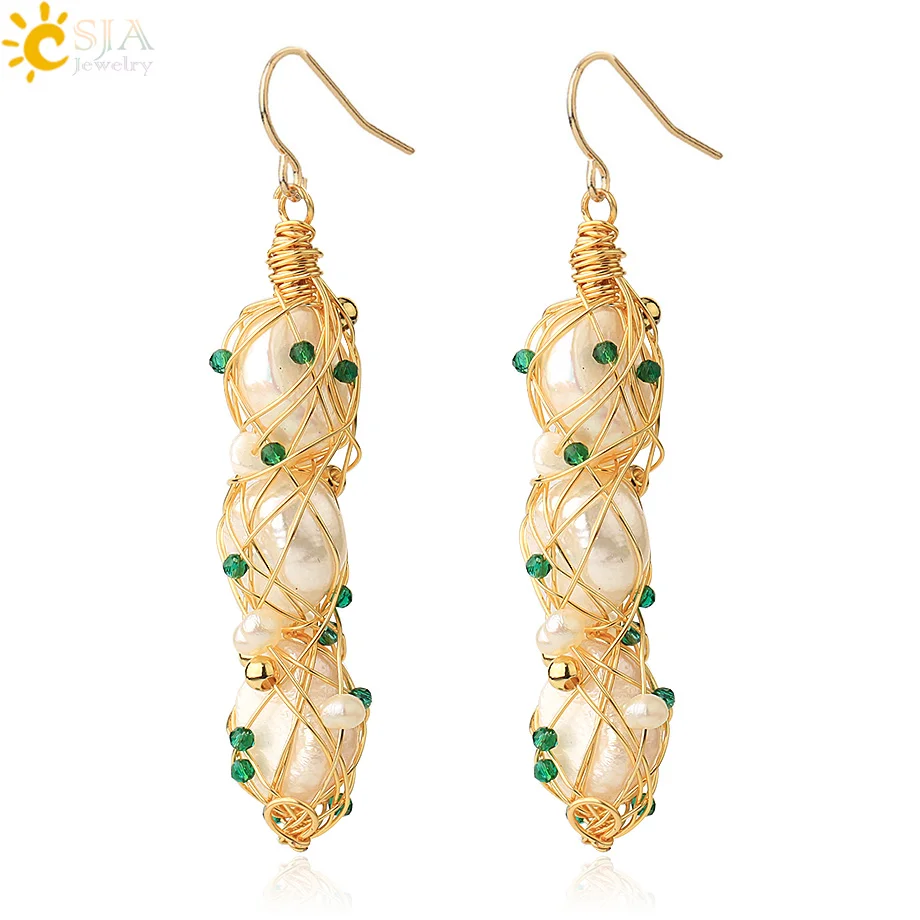 Женские серьги подвески с натуральным жемчугом золотого цвета|Серьги-подвески| |