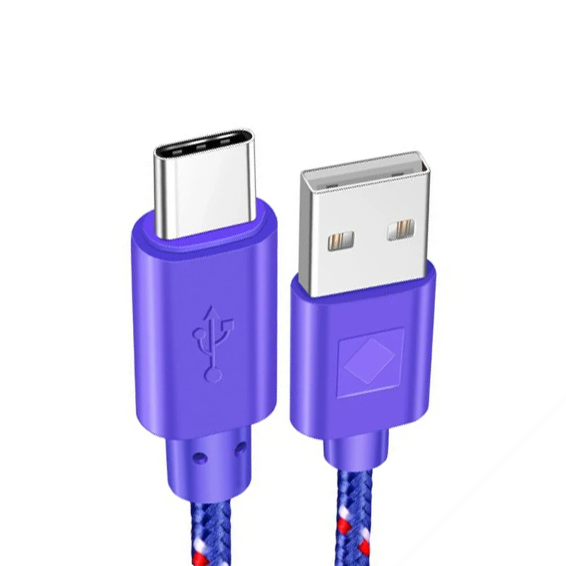 Кабель USB Type C в оплетке для быстрой зарядки шнур 1 м 2 3 зарядное устройство huawei p9 p10