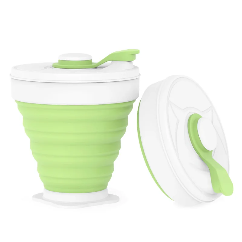 Горячая Складная силиконовая чашка портативная телескопическая Питьевая