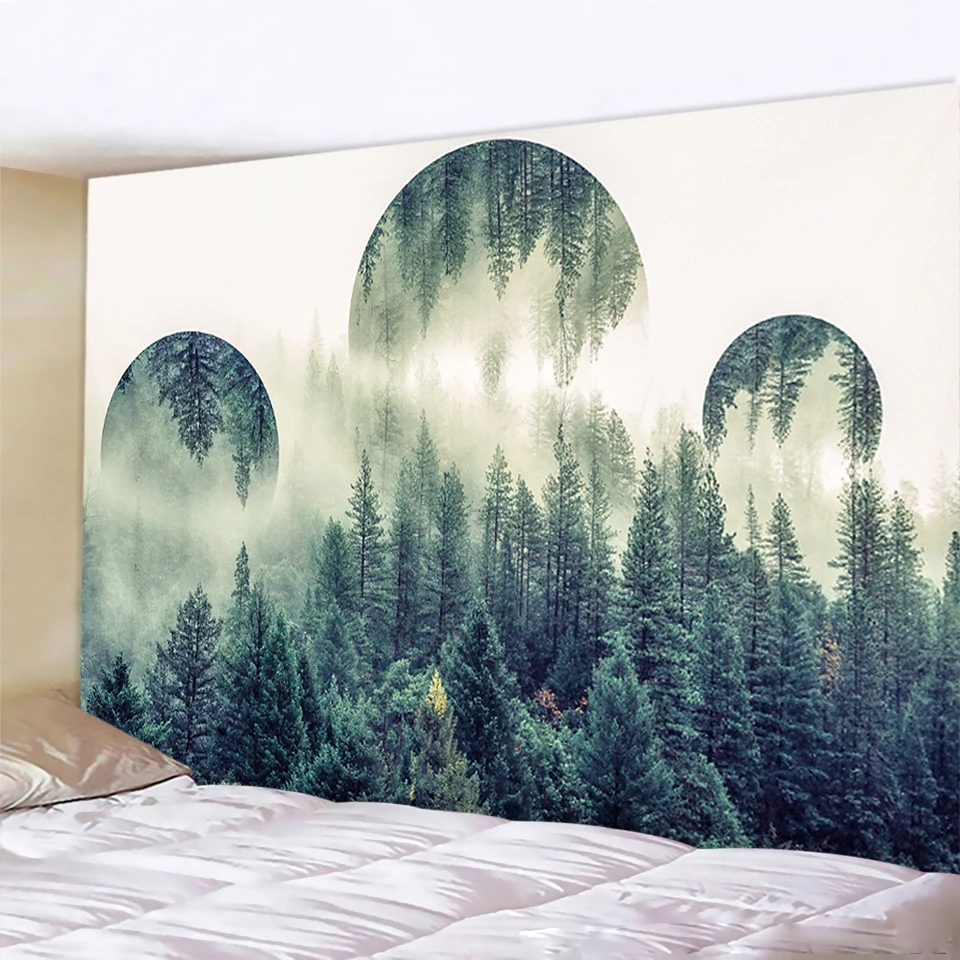 Лидер продаж гобелен с изображением леса мечты мандалой дешево бесплатная