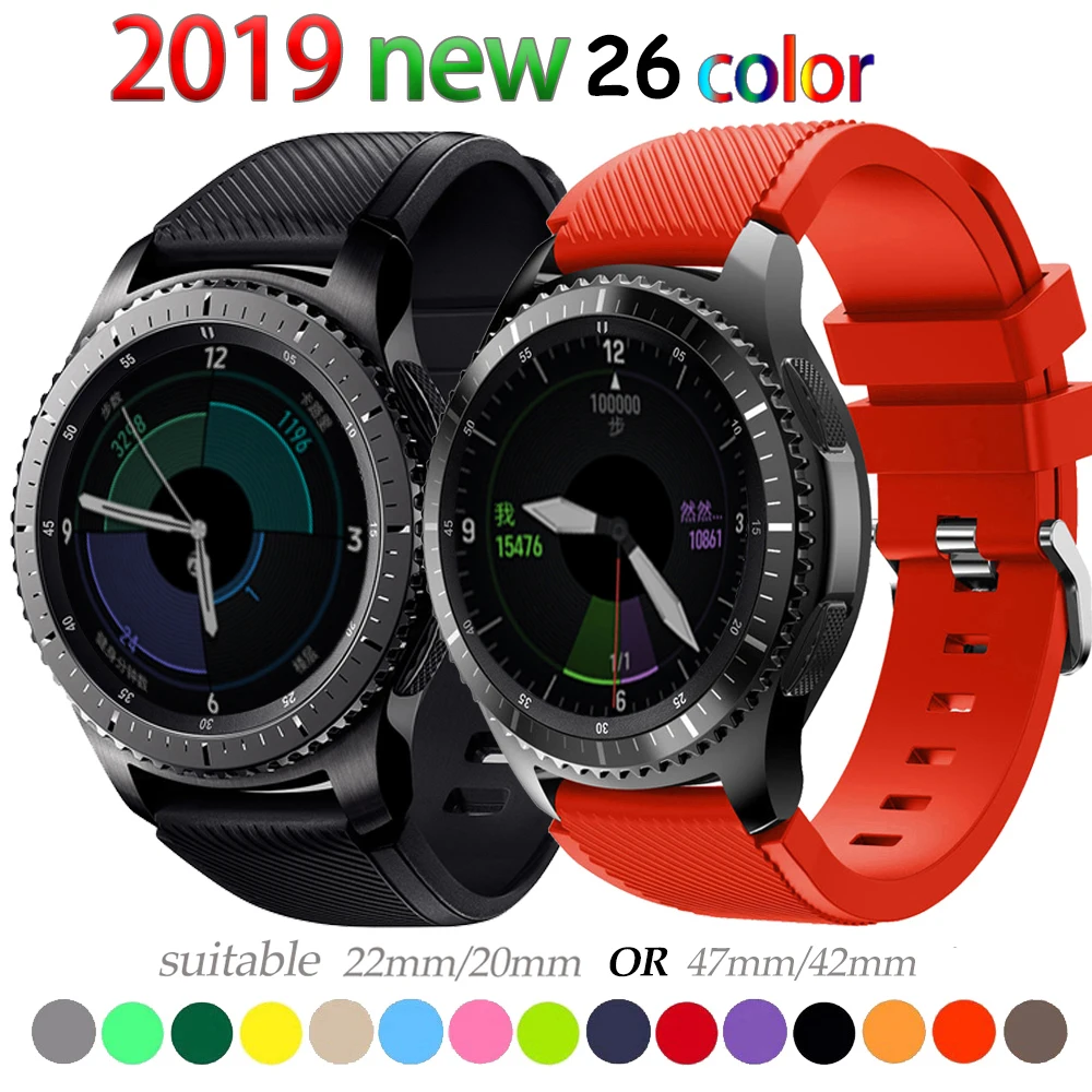 20 22 мм ремешок для часов Galaxy watch 46 мм 42 мм active 2 samsung gear S3 Frontier ремешок huawei watch GT ремешок amazfit bip 47 44 40