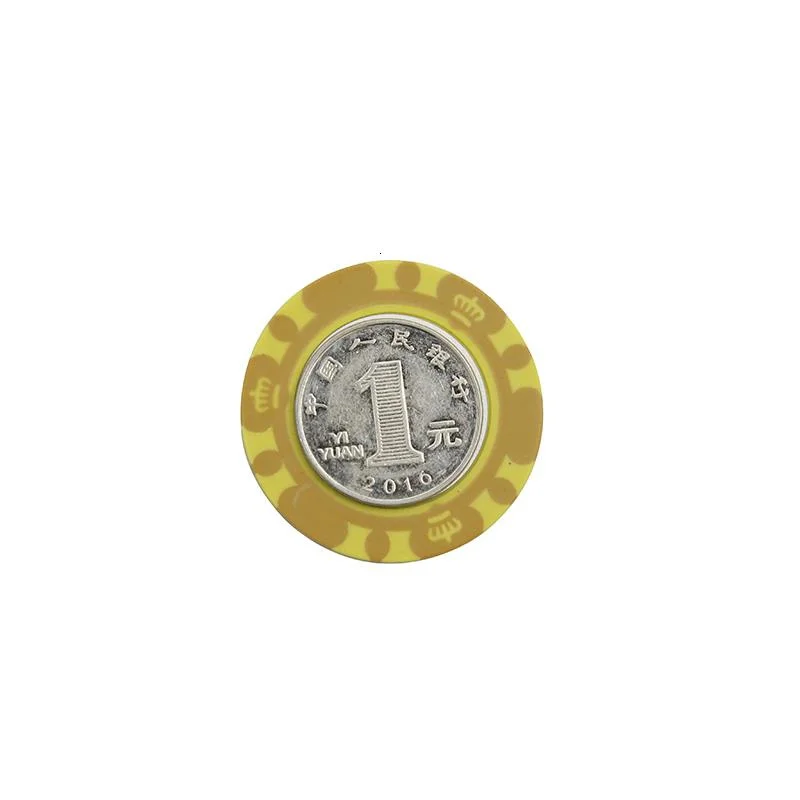 

25PCS/Lot 14g Double Color Crown Film Clay Texas Hold'em Chip Poker Set Playing Card Chips Mahjong Baccarat Coin Custom Chips
