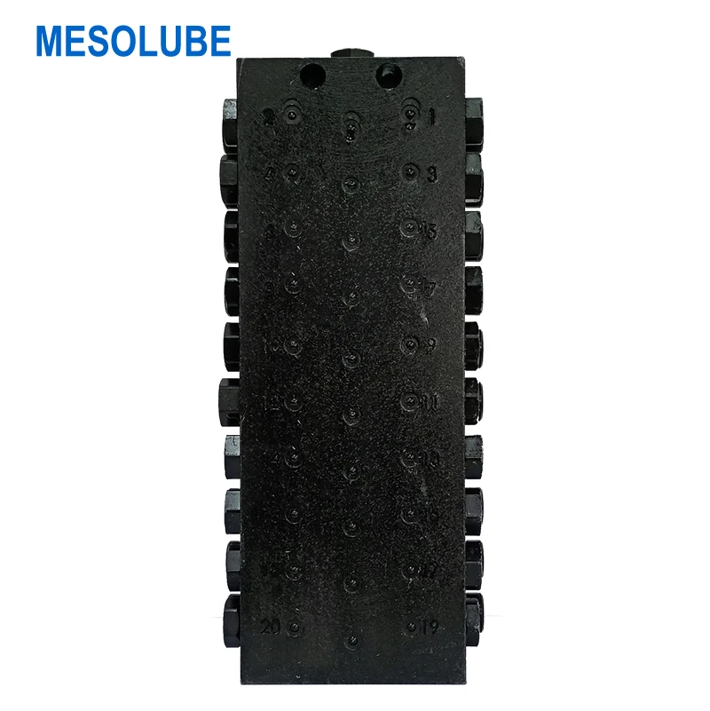 

Mesolube 20-outlet Grease Distributor Lubricant Metering Device Distribution Valve for Progressive Lubrication System