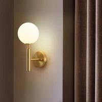 jmzm modern copper wall lamp led round lamp super bright minimalist hall background wall lamp bedroom entrance corridor lamp
