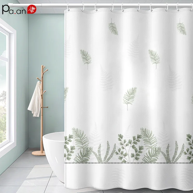 

Household Creative Seaweed Bath Curtain Polyester Love Shower Cloth Thick Waterproof Partition Fabric Home Bathroom Shower Decor