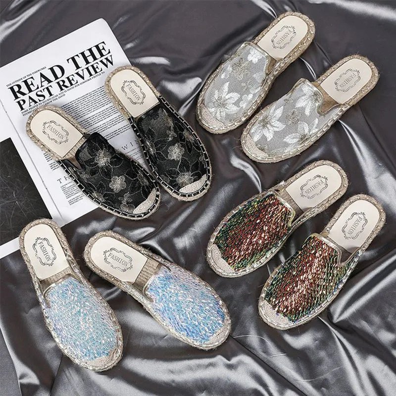 Gioio Ladies' single shoes sweet flat shoes flowers Chinese style Women slippery Fashion Low Heels Mujer White shoes