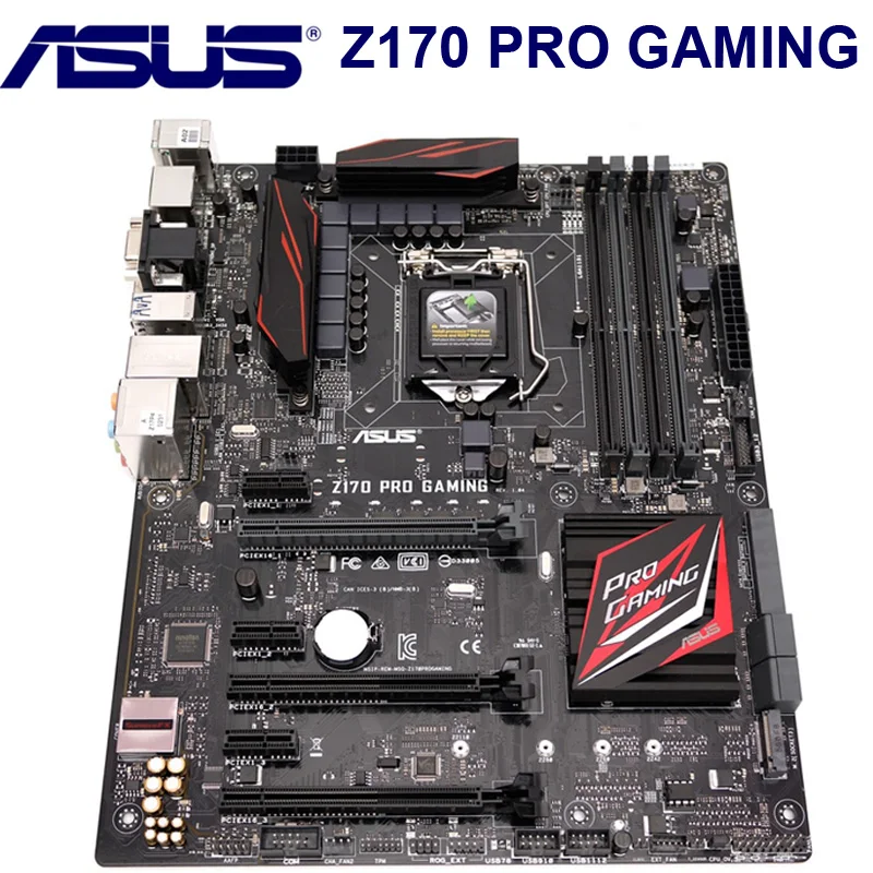 lga 1151 ddr4 asus z170 pro gaming original desktop motherboard z170 lga 1151 for core i7 i5 i3 ddr4 64g usb3 0 m 2 mainboard free global shipping