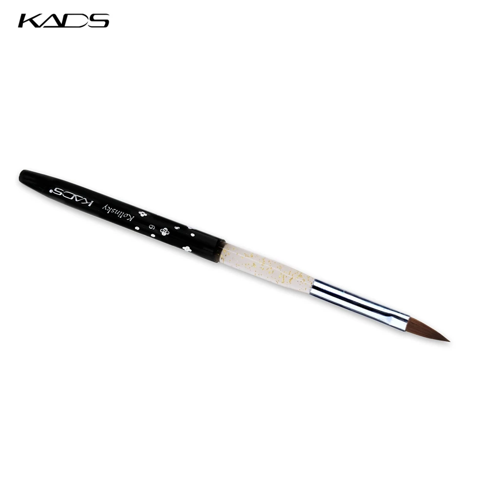 Kads 6# черный колонок соболь кисть профессиональный колонок акриловая щетка для ногтей для акриловые кисть искусство ногтей