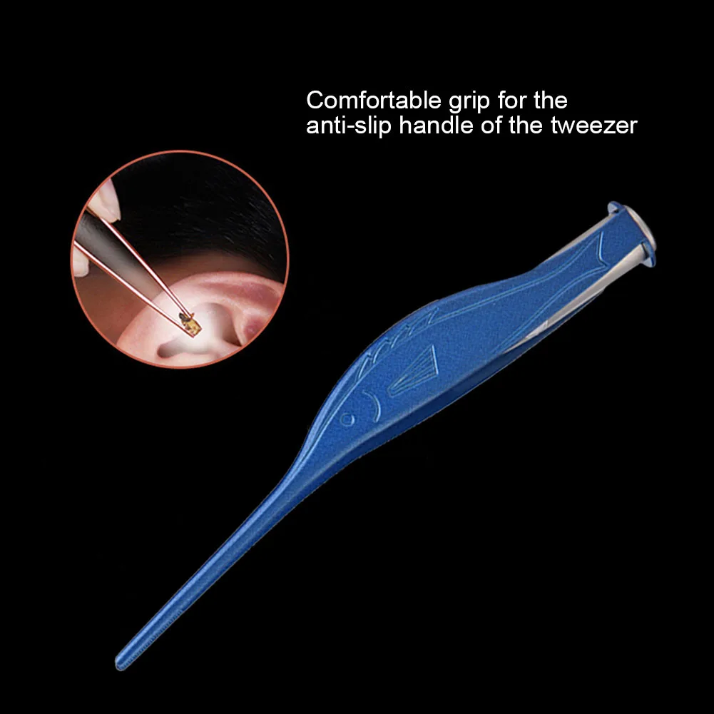 

Hot Sell LED Flashlight EarPick Clean Tweezers Tool Ear Nose Navel Stainless Steel Tweezers Earwax Removal Care