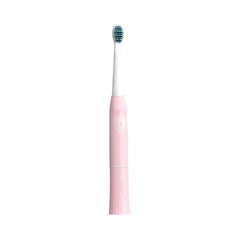 pink SEAGO электрическая зубная щетка с 1 сменные насадки для щёток батареи звуковые зубы Глубокая чистка кистей в комплекте мягкая щетина SG503 - Цвет: pink