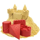 4 шт.компл. портативный замок, песчаная глина, новинка, пляжные игрушки, Модель глины для перемещения волшебного песка