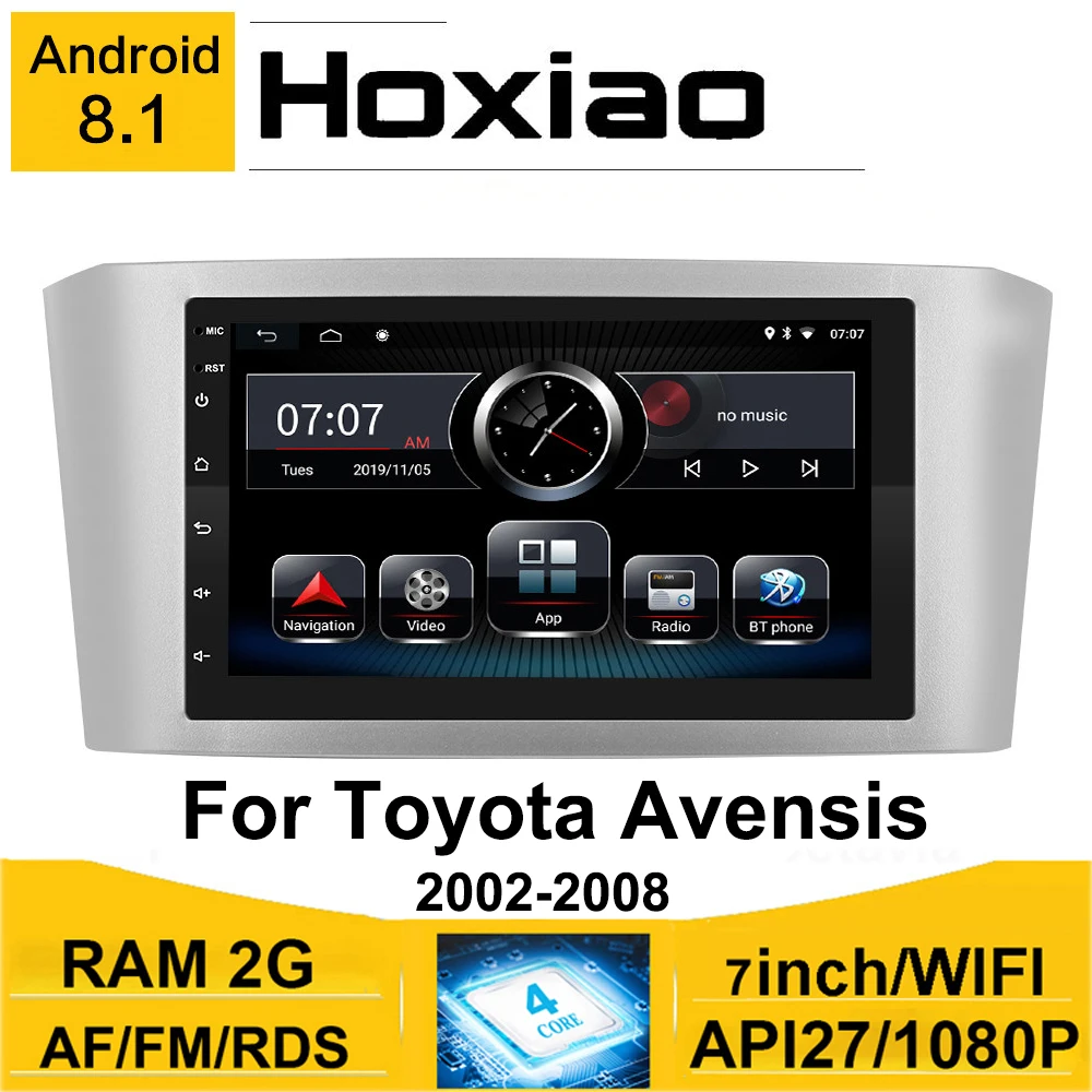 Автомагнитола 2DIN для Toyota Avensis мультимедийный проигрыватель с радио GPS