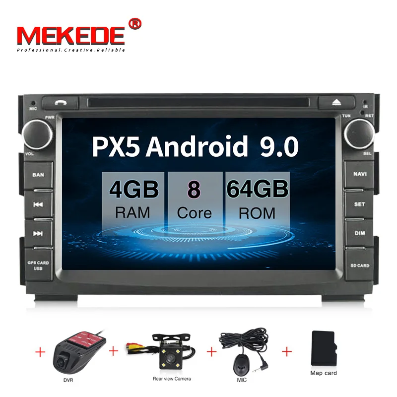 64G add camera DVR 4G+ 64G 8 CORE Android 9,0 2 Din Автомобильный мультимедийный dvd-плеер gps Авторадио для Kia Ceed 2009-2012 автомобильный Радио ПК wifi - Цвет: 64G add camera DVR