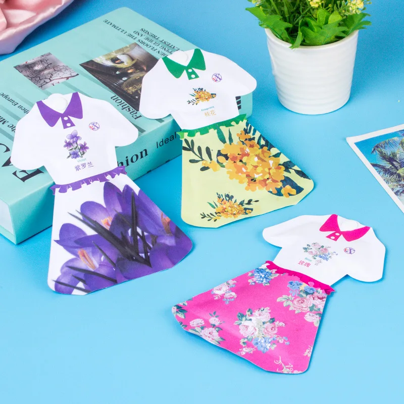 

3/5/8 Pcs Hangable Car Refreshing Scent Bag Ocean Wardrobe Sachet Air Fresh 10Kinds Smell Natural Incense Lily drawer Cute skirt