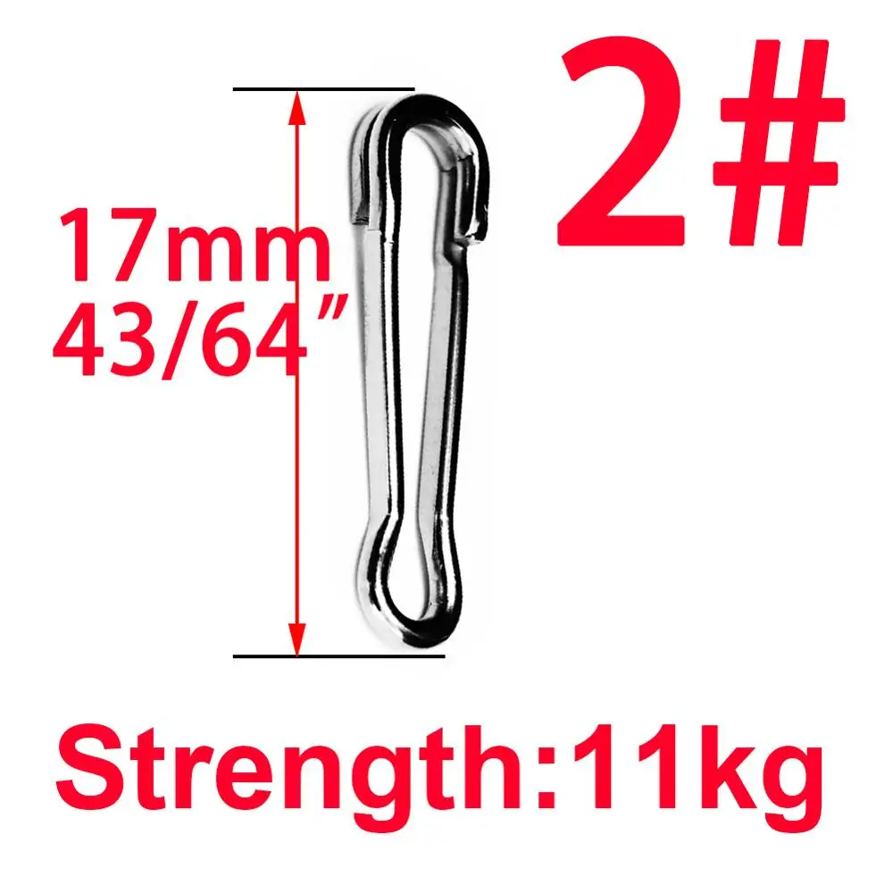 10 шт. нержавеющая сталь рыболовные защелки Fastlock зажимы Размер 1 6 соединитель