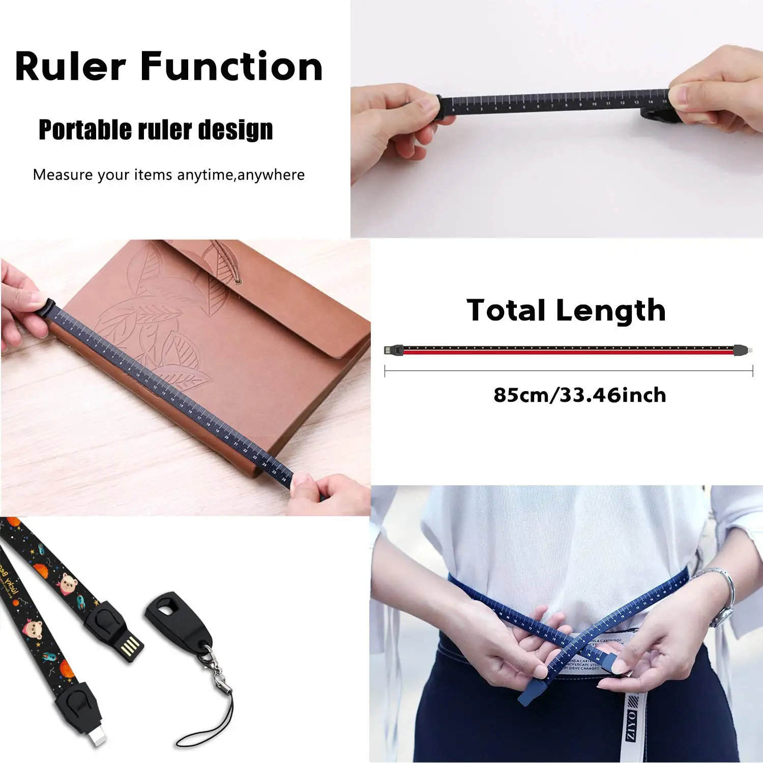 Быстрый Micro USB кабель для передачи данных зарядное устройство шейный ремешок