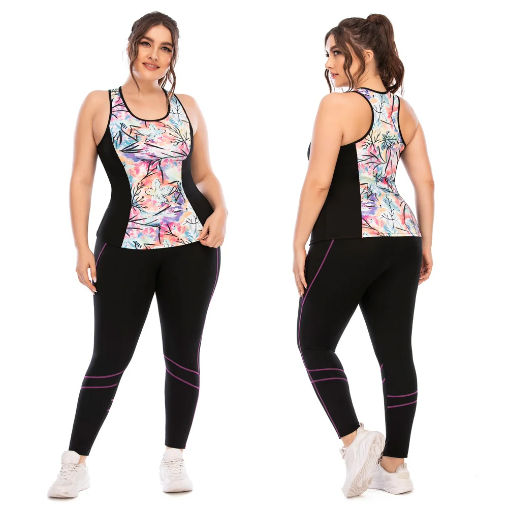 

New Women Tracksuit Yoga Suit Sportswear Sportsuits Plus Size For Female Gym Sport Running Sets Big Large Tacking Wear