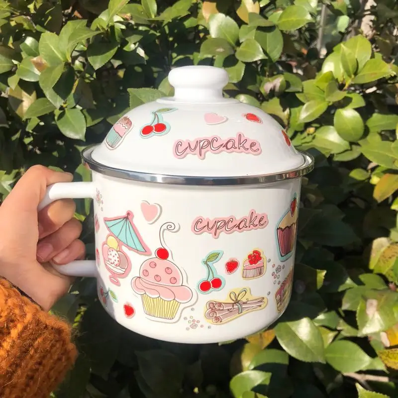 Японская фарфоровая эмалированная чашка с крышкой чайник большого размера чай