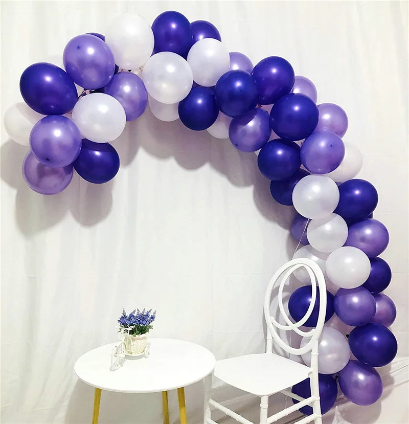100 шт. пастельный Белый Синий воздушный шар комплект гирлянды воздушные шары Арка