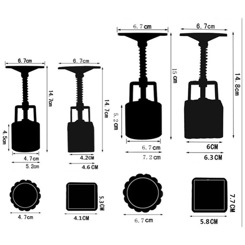 6 Стиль Круглый/квадратный цветочный лунный пряник в комплекте набор форм для