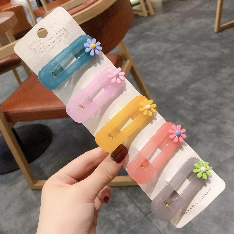 5 шт./компл. милые для маленьких девочек Заколки волос со стразами заколки с